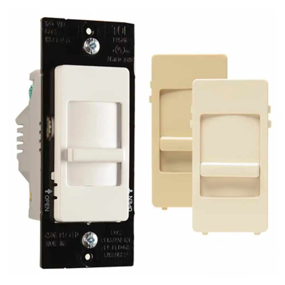 pass & seymour wide slide dimmer switch, for cfl led