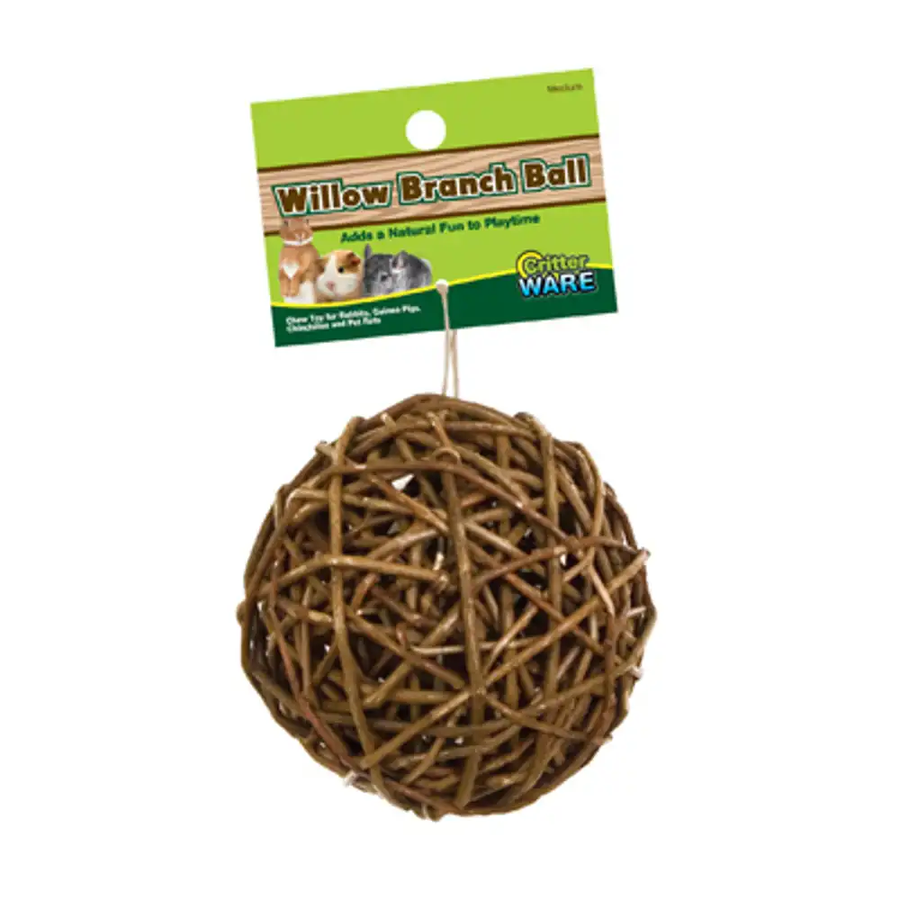 willow branch ball, all natural chew, small pets, 4-in.