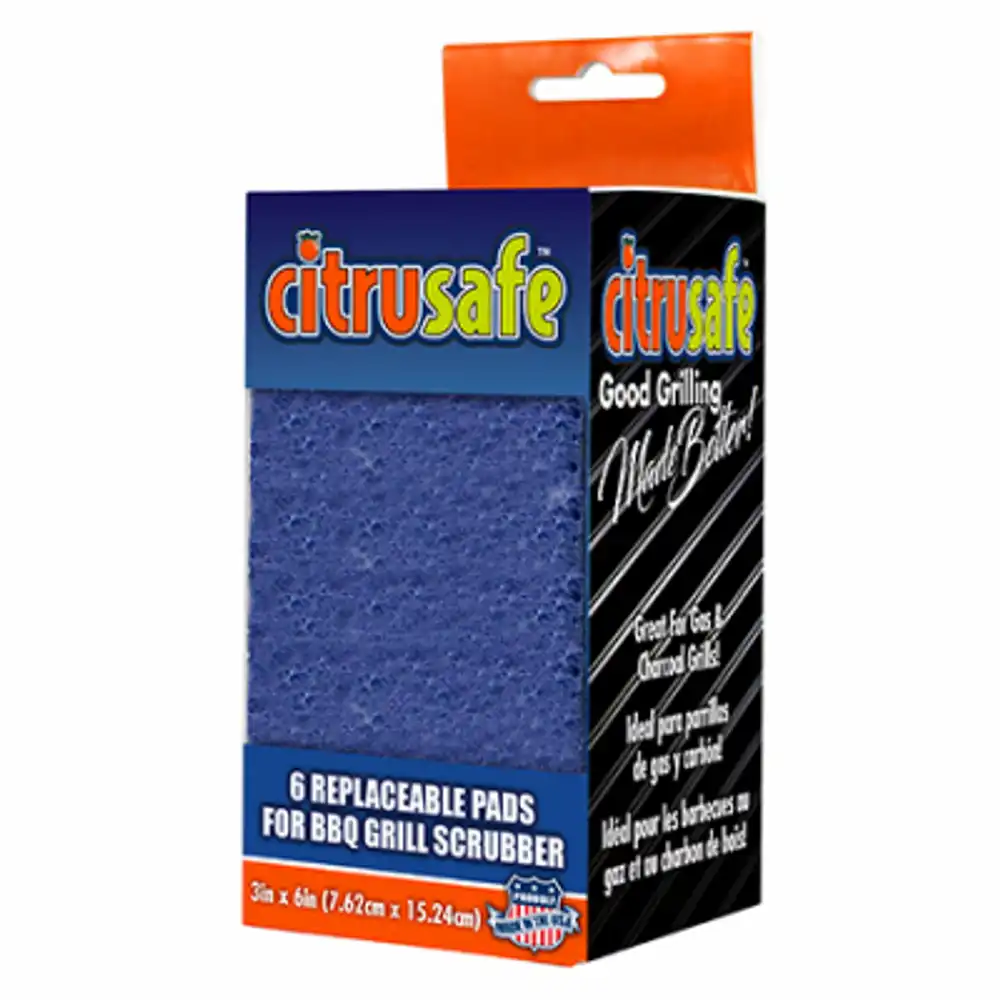 heavy duty grill scrubber replacement pads, 6-pk.