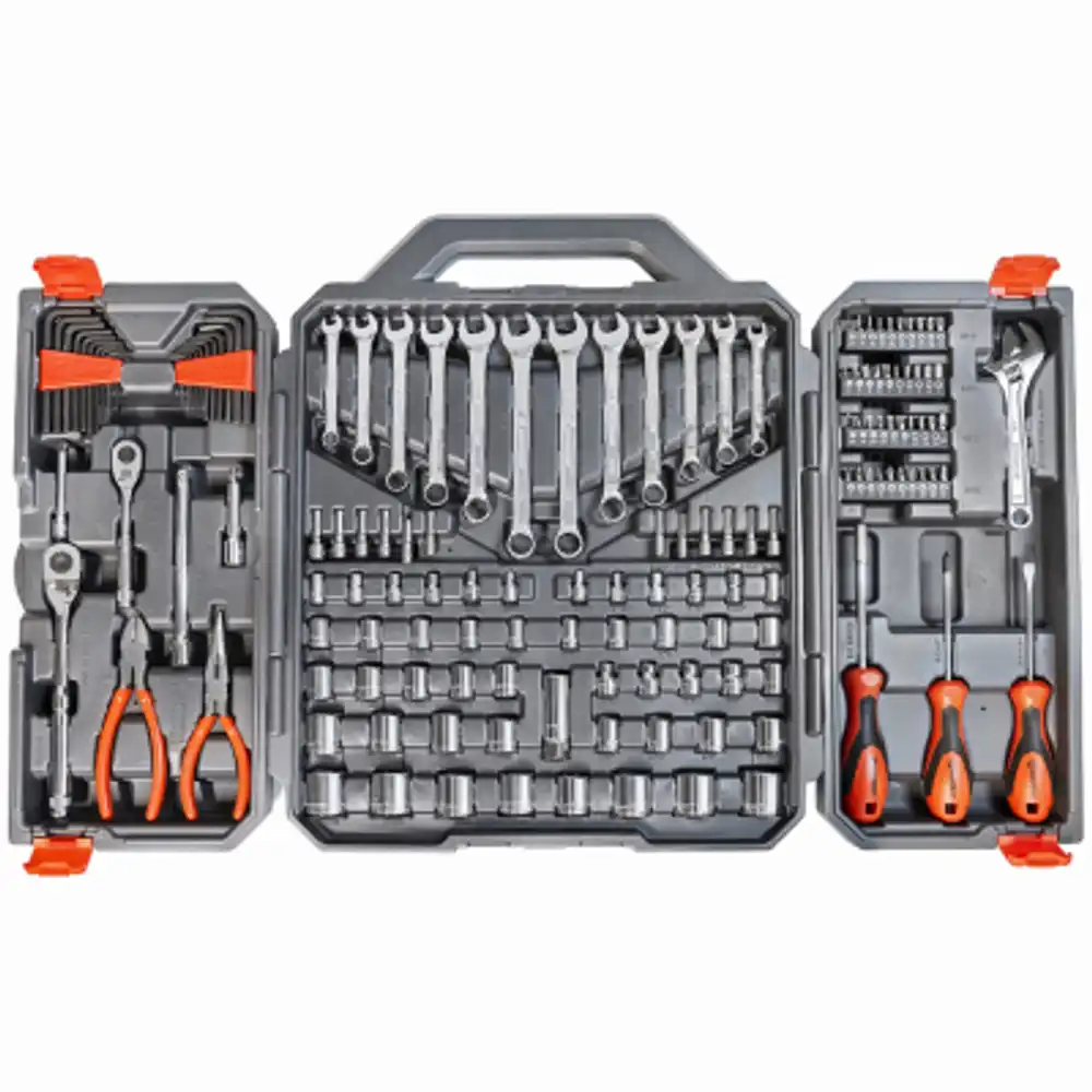 150-pc. sae/metric professional tool set, 1/4 & 3/-8in. drive, 6-point sockets