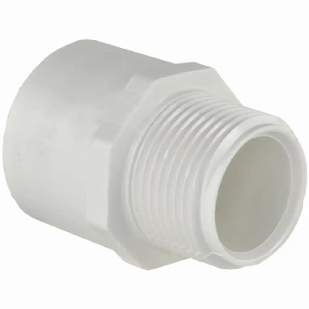 schedule 40 pvc pressure male adapter, white, 2 in.