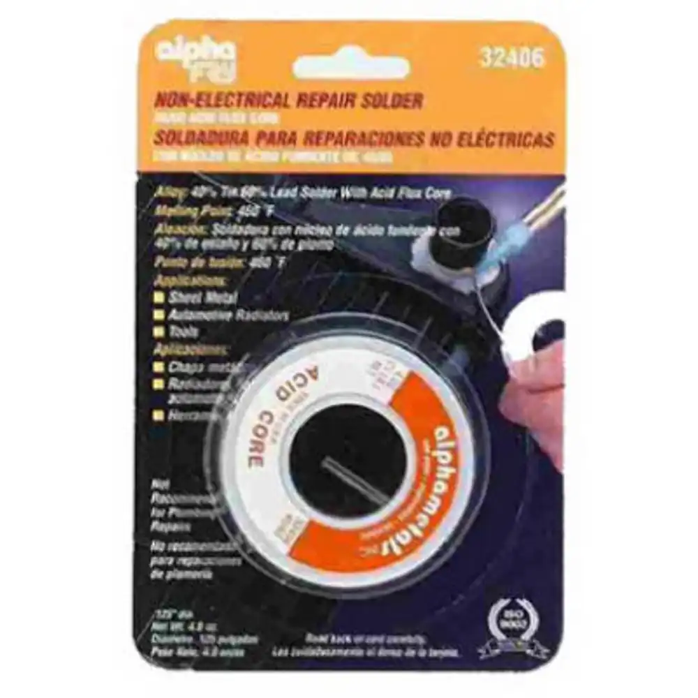 leaded non-electrical solder, 4-oz., .125-diameter