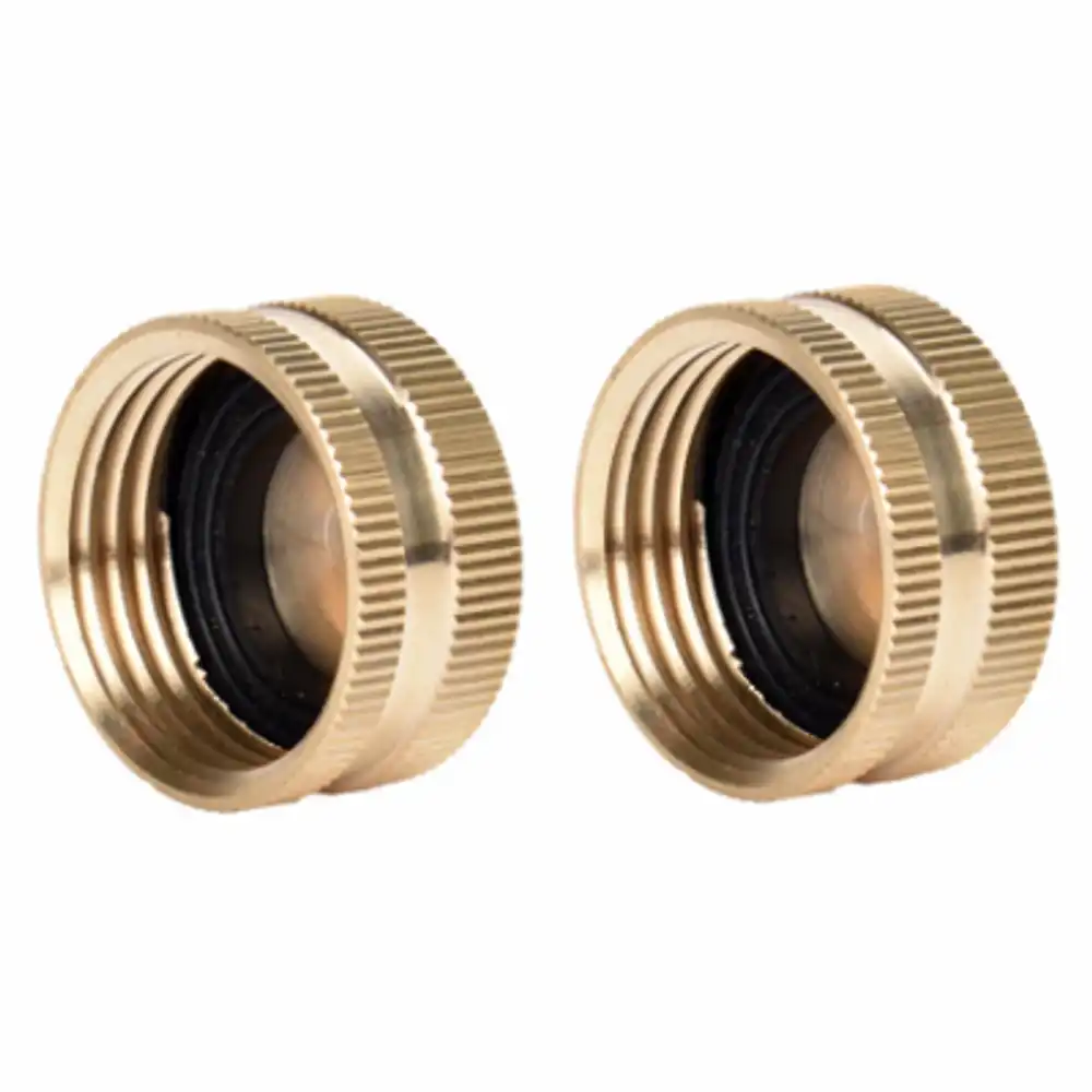 brass hose caps, 2-pk.