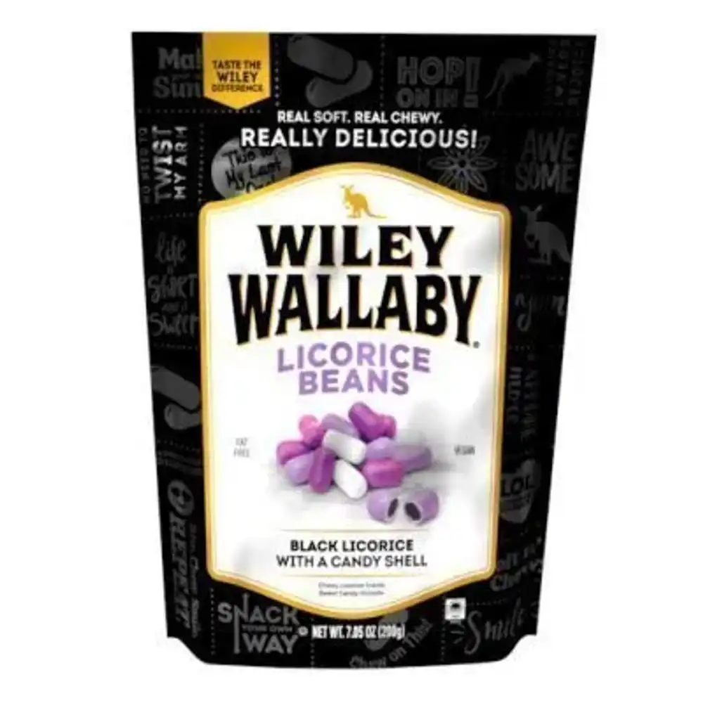 wiley wallaby outback beans black licorice 7.05 oz