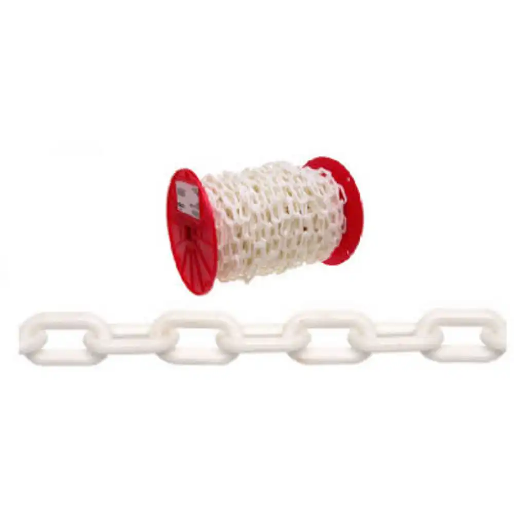 #6 white plastic chain, 100 ft.
