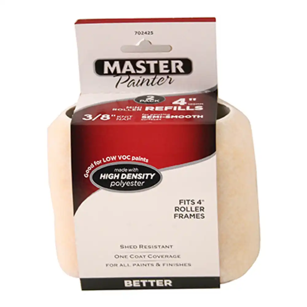 paint roller cover, 4 x 3/8 in. nap, 2-pk.