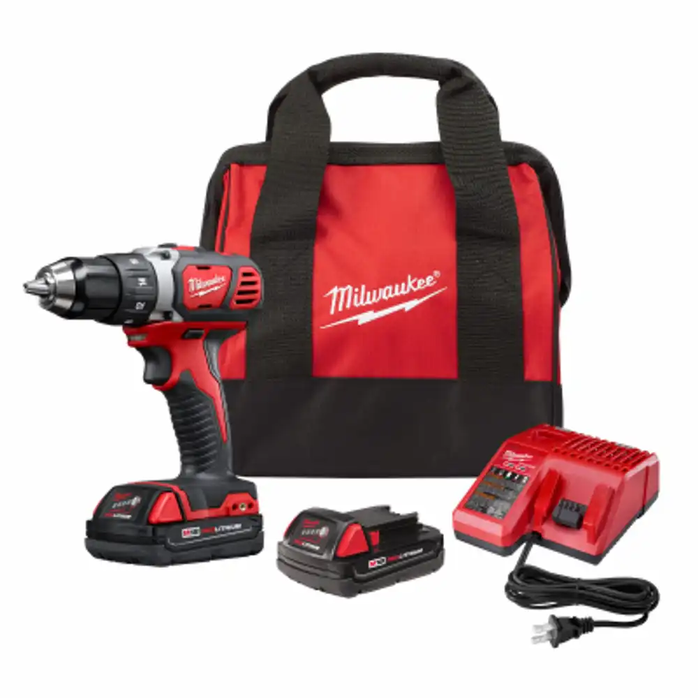 18-volt compact driver/drill kit, 1/2 in., (2) batteries & charger