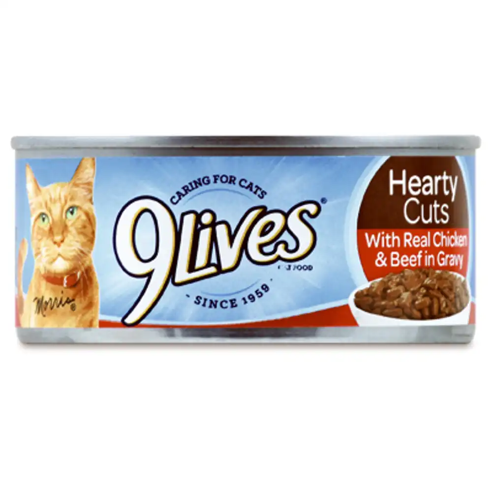 canned cat food, tender slices with real beef, 5.5-oz.